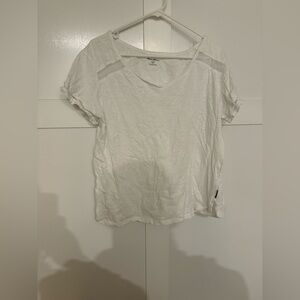Women's White Short Sleeve Top
